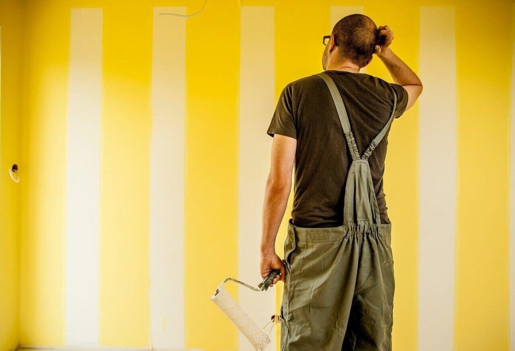 painting the wall in a property